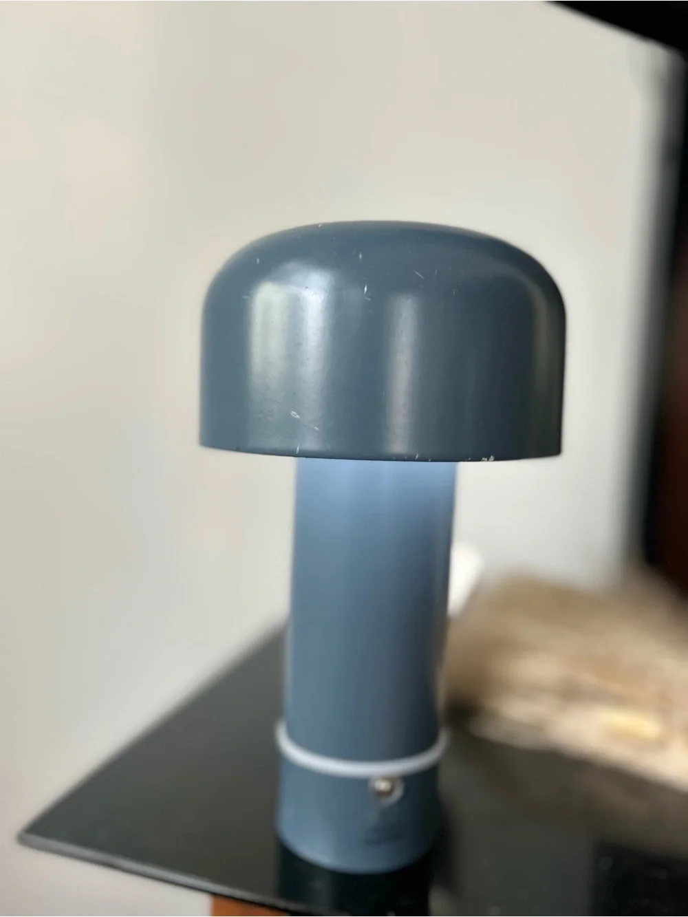 Modern Gray Touch-Control Table Lamp